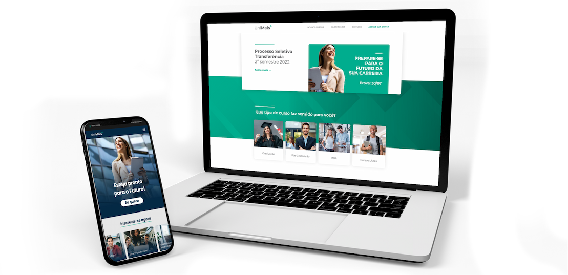 Computer showing template image