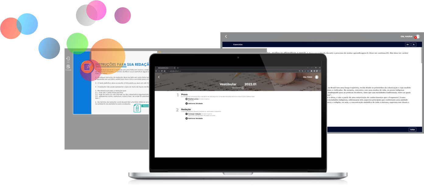 Demonstração do vestibular digital