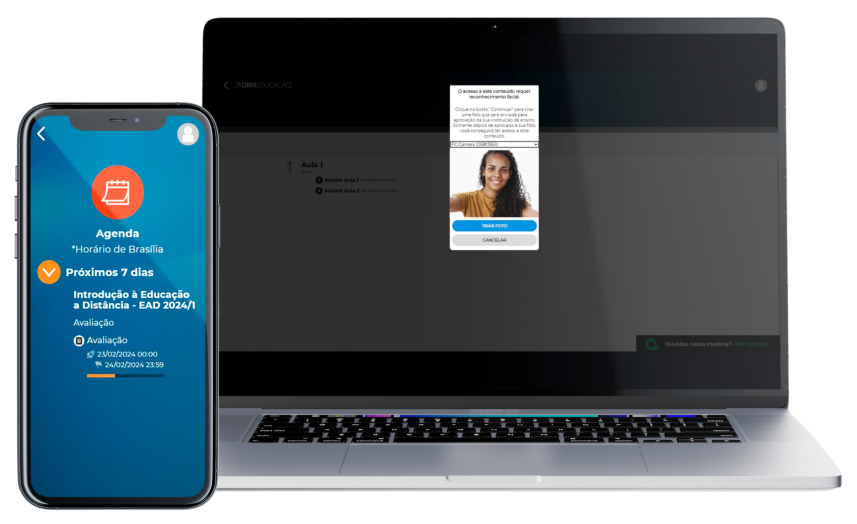 Reconhecimento facial e agenda no AVA