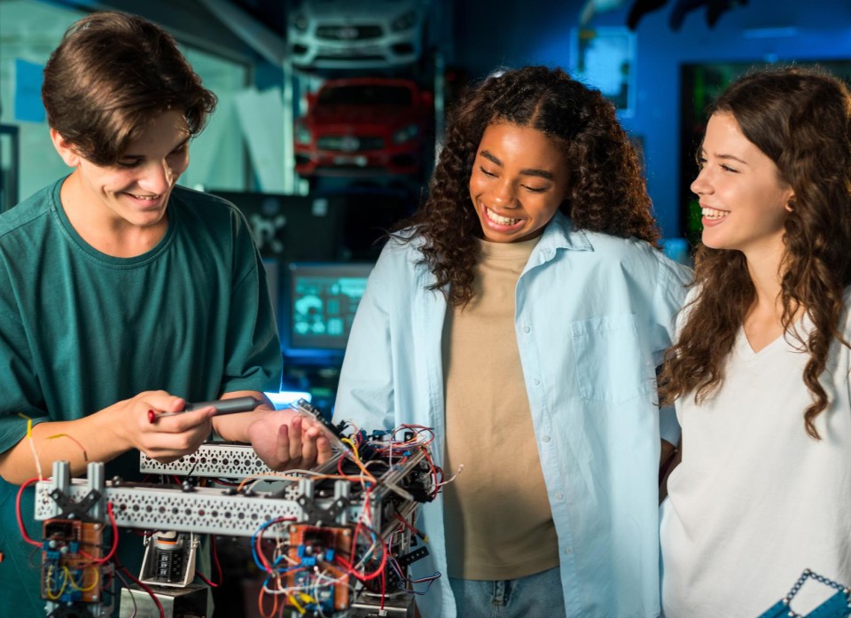 Estudantes aprendendo